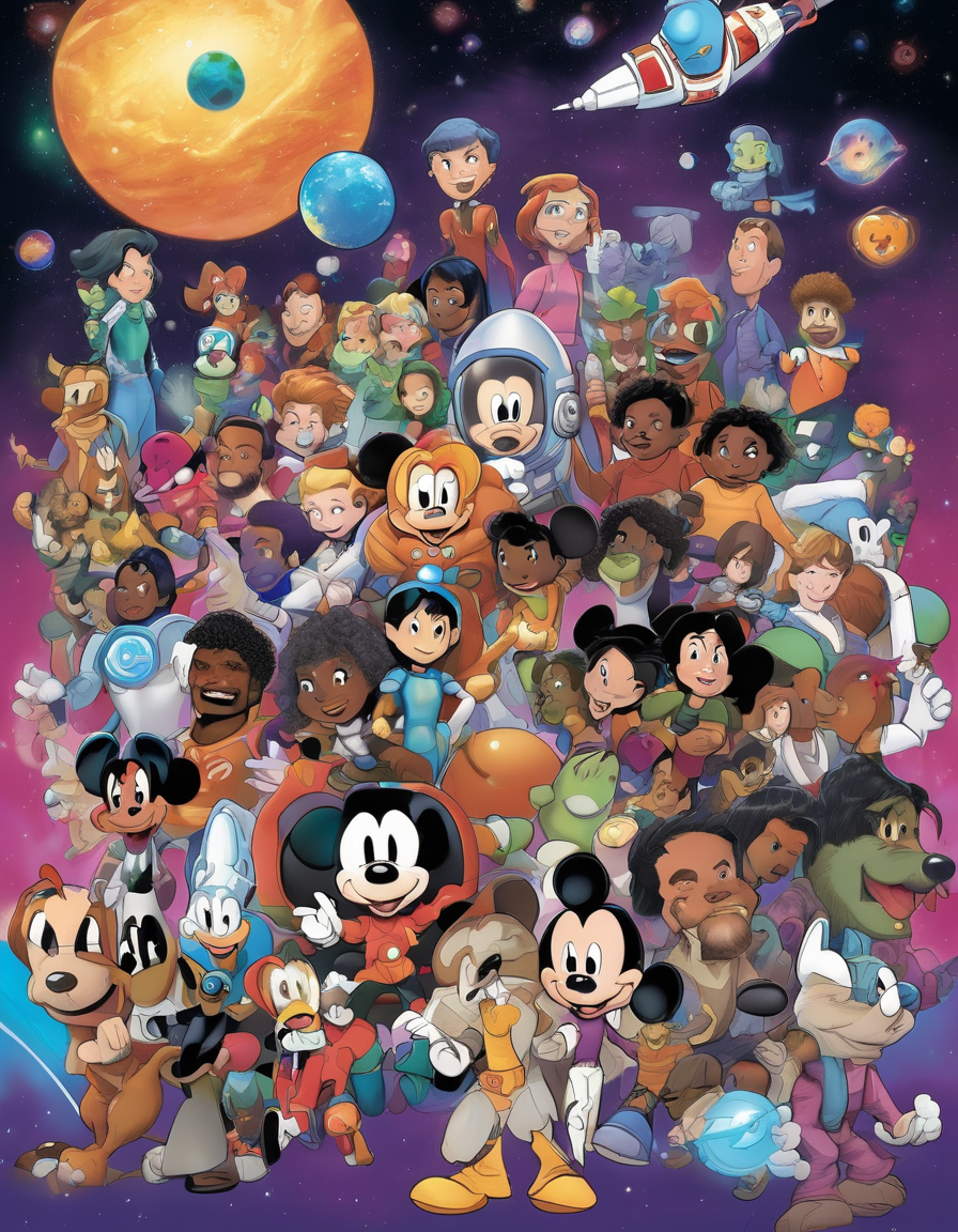 An infinite multiverse scene showing EVERY character ever created from ALL universes together. Add glowing title text: ‘LAYLA’S COSMIC QUEST’. Include Layla, her whole family, her friends, Ms. Wolfe, Miss Stephanie, all staff from her school and Ortwein Elementary. Include Rocket, Peedy, PD, sebee, cb, SNL cast, all Mickey Mouse characters, all Peppa Pig, all Bubble Guppies, all SpongeBob, all YouTubers, ALL object show characters (BFDI, II, ALL shows), Algebraians 1–5, ALL kids’ shows, ALL anime, ALL superheroes, ALL games (Mario, Sonic, Minecraft, Roblox, FNAF, etc.), ALL Disney, Pixar, Nickelodeon, Cartoon Network, PBS Kids, Star Wars, Marvel, Pokémon — EVERYTHING. Everyone stands in a glowing cosmic city with portals, neon lights, and a giant golden piano in the sky.